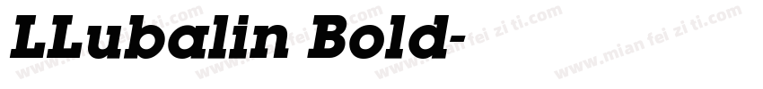 LLubalin Bold字体转换